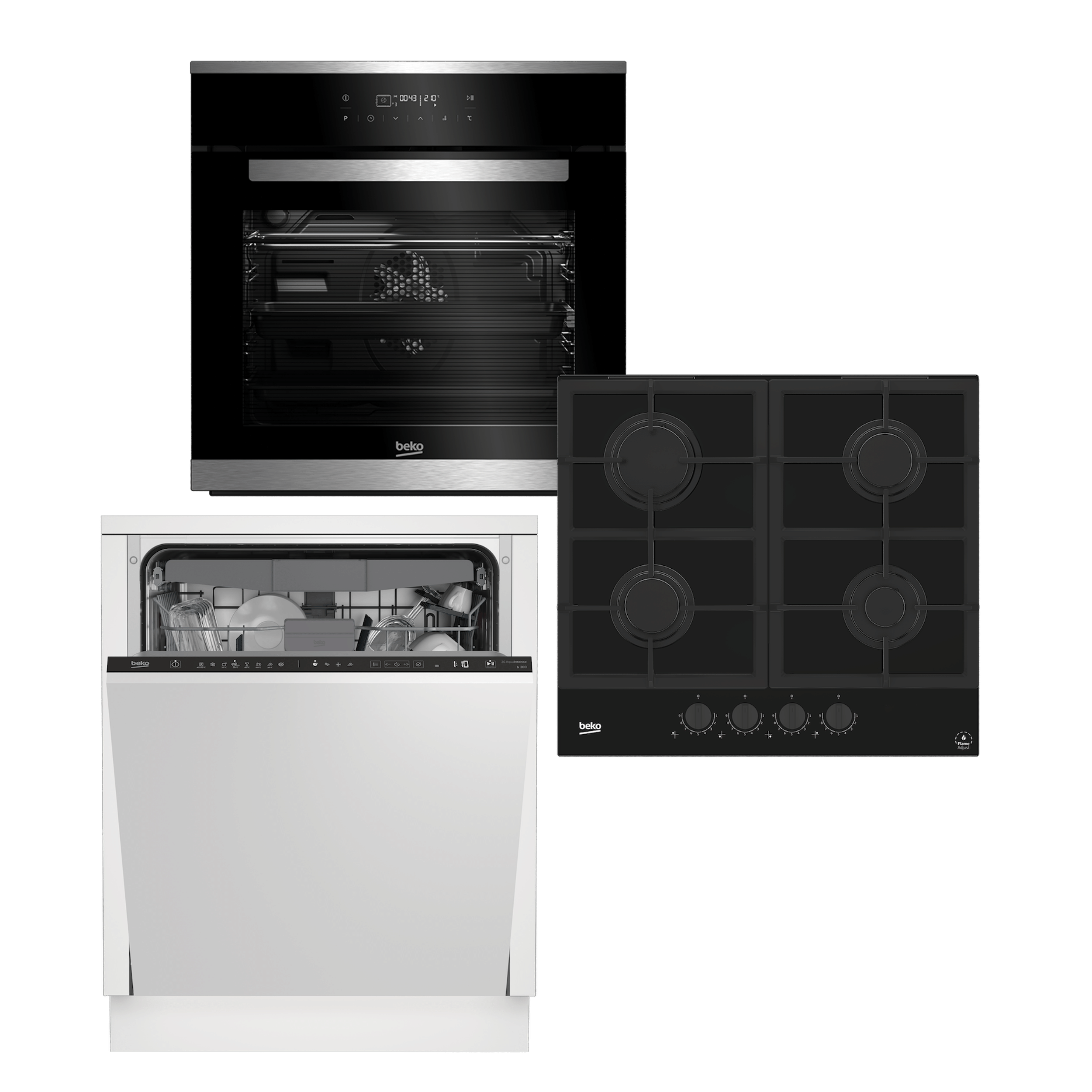 Set vestavných spotřebičů Beko BIMM 25400 XMS + HILG 64325 SDX + BDIN 38520  Q | e-Beko.cz